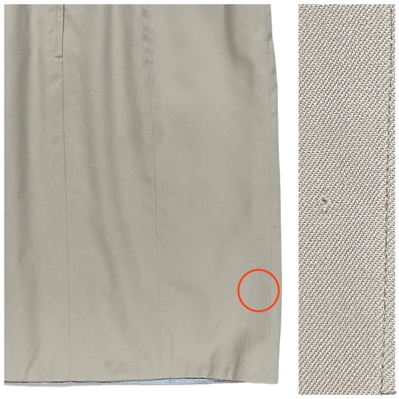 CHANEL Khaki Wool High Waist Vintage Skirt US 0 FR 30 - Picture 6 of 14